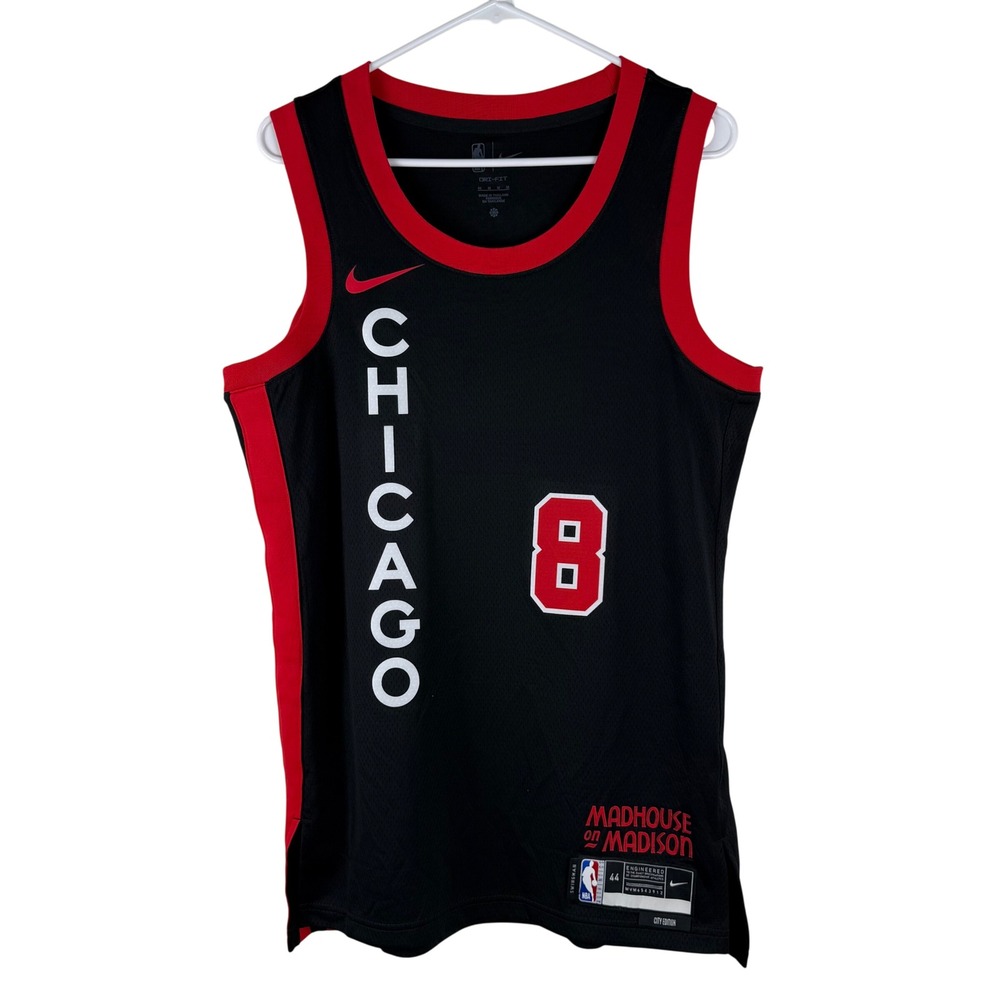 Nike Basketball Mens Size 44 Zach LaVine Chicago Bulls Jersey Black City Edition